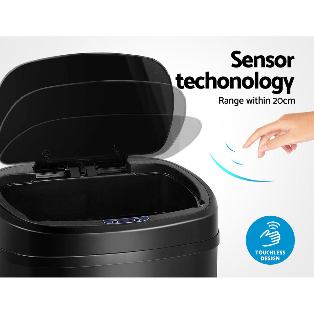 Devanti Motion Sensor Bin 68L Hands-Free Touchless Kitchen Waste