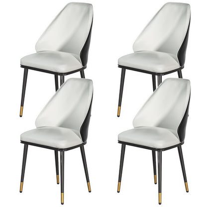 Artiss Dining Chairs Set of 4 Leather Seat Beige and Black