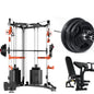 SmartFit C1 Max Multi Functional Cable Crossover Station 140kgs Pin Loaded  Machine  + Multi Func Bench+7Ft Olympic Barbell + 100kgs Weights