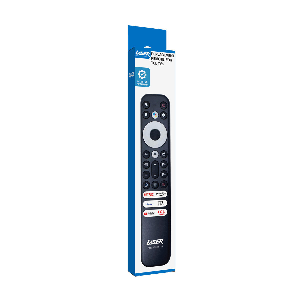 Laser Remote Control for TCL TVs - Black