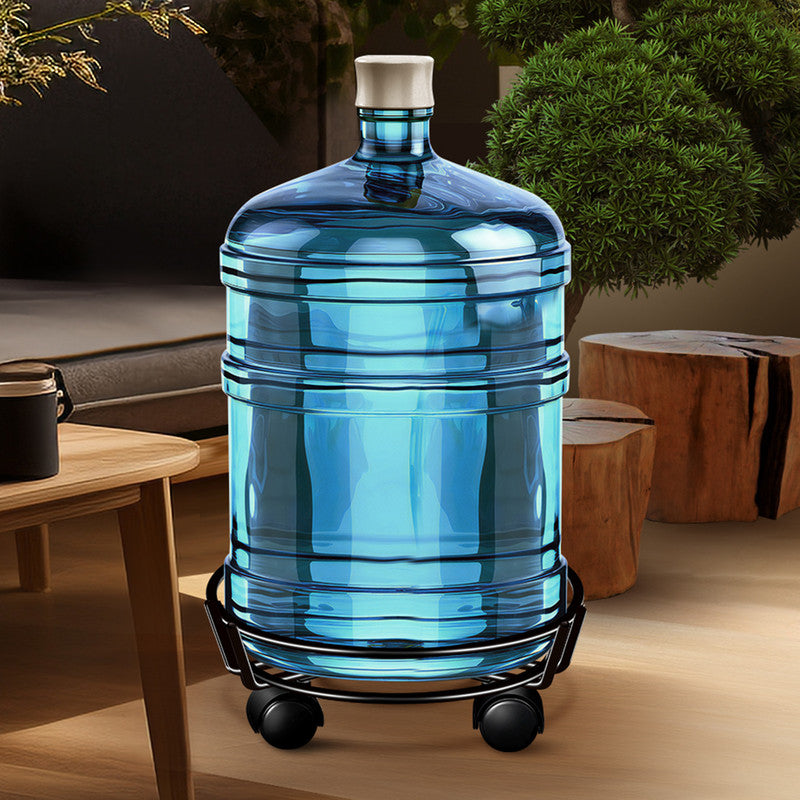 Movable Iron Potted Plant Stand for Home Garden Decoration-Black