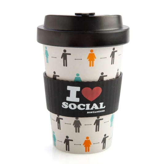 I Heart Social Distancing Eco-to-Go Bamboo Cup - Mekamart Australia