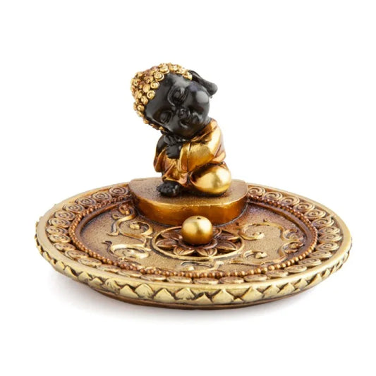 Gold Sleeping Baby Buddha Incense Burner - Mekamart Australia