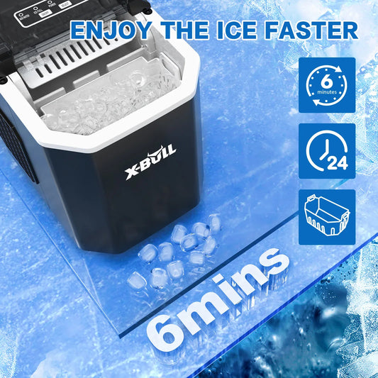 Ice Maker Machine 2.2L Portable Ice Cube Tray Bar Countertop Party Commercial - Mekamart Australia