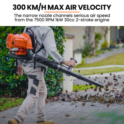 MTM 30CC Backpack Petrol Leaf Blower 2 Stroke Commercial Garden Yard Outdoor
