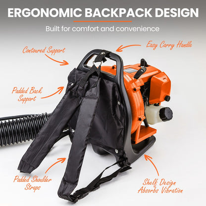 MTM 30CC Backpack Petrol Leaf Blower 2 Stroke Commercial Garden Yard Outdoor