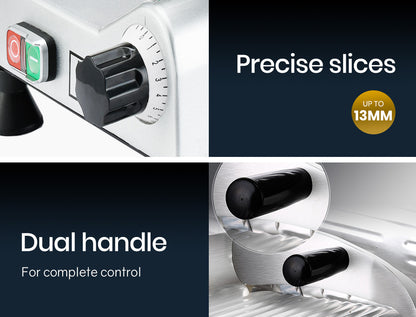 EUROCHEF 8 Inch Commercial Meat Slicer 280W Electric Food Cutting Machine, Deli Shaver Cutter 200mm