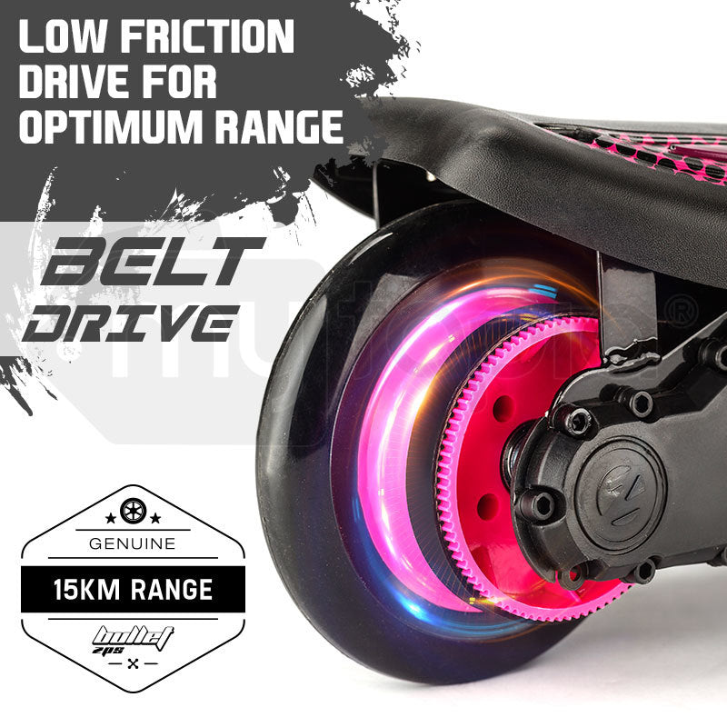 BULLET ZPS Kids Electric Scooter 140W Children Toy Pink Girls Battery Ride