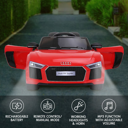 Kahuna Kahuna R8 Spyder Audi Licensed Kids Electric Ride On Car Remote Control - Red