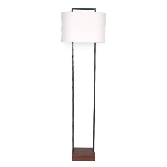 Sarantino Wood Floor Lamp in Cherry Finish - Mekamart Australia