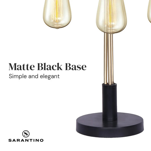 Sarantino Exposed Bulb Industrial Table Lamp - Mekamart Australia
