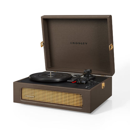 Crosley Voyager Bluetooth Portable Turntable + Entertainment Stand Bundle - Cocoa