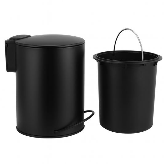 3L Soft Close Pedal Bin Black