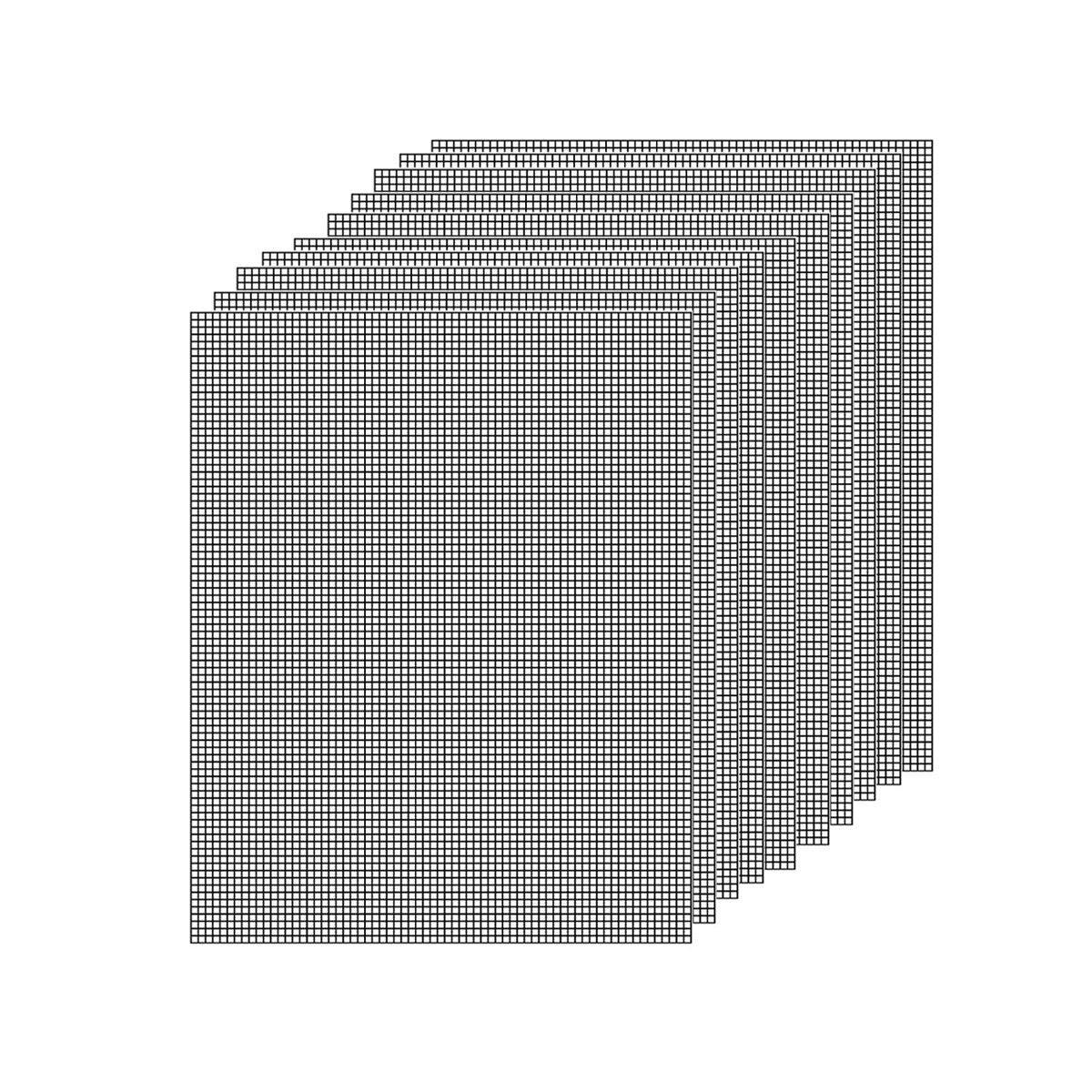 3/6/10PCS Non-Stick BBQ Grill Mat Mesh Liner Cooking Barbecue Sheet Baking Pad - 40X30cm-3PCS