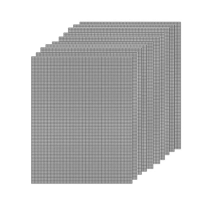 3/6/10PCS Non-Stick BBQ Grill Mat Mesh Liner Cooking Barbecue Sheet Baking Pad - 40X30cm-3PCS