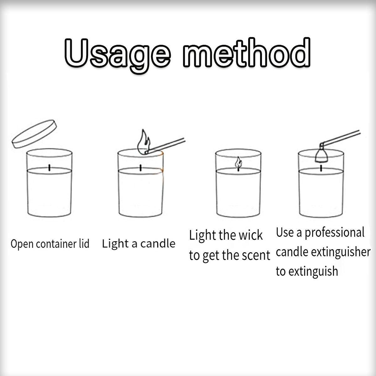 2Pcs Smokeless Glass Aromatherapy Candles Scented Gift Set for Relaxation - Velvet Rose