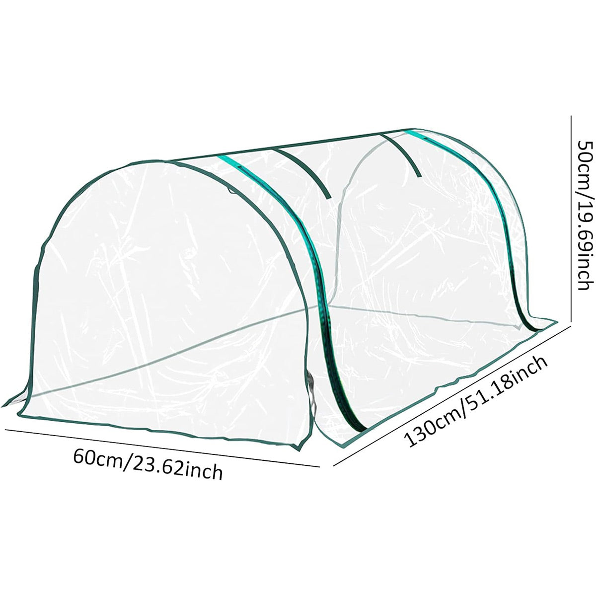PVC Greenhouse Cover Replacement Plant Tent Garden Shelter No Frame - Transparent