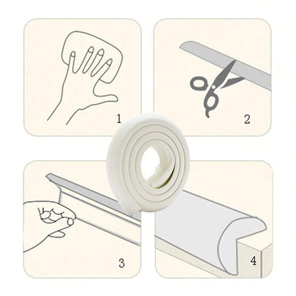 Foam Edge Guard Strip for Desks and Tables with Corner Protector Bumper Tape - Pink