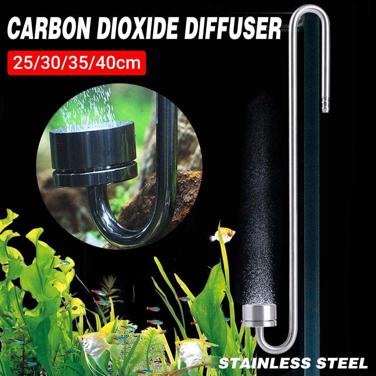 Stainless Steel Aquarium CO2 Diffuser Carbon Dioxide Atomizer Grass Tank Bubbler - 35cm