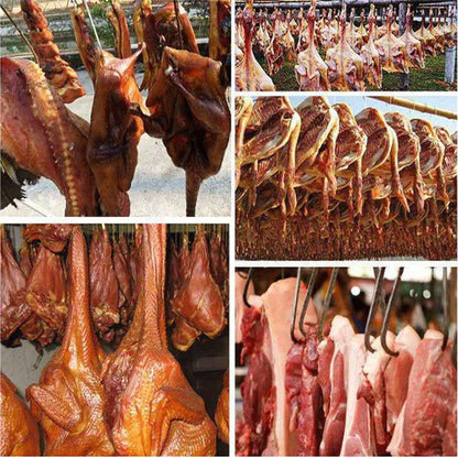 10PCS Steel S Meat Hooks for Beef Pork Lamb Roast Duck BBQ Grill Oven Hanging - L