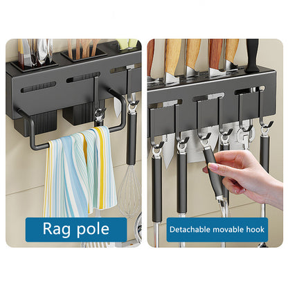 Stainless Steel Kitchen Utensil Storage Rack Organiser Knife Pan Holder Shelves