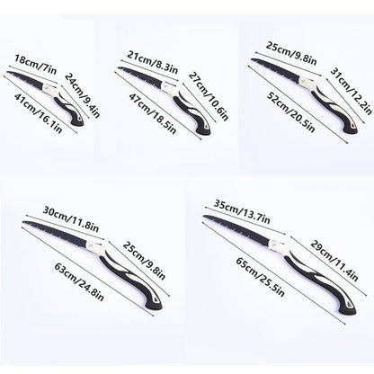 Folding Outdoor Hand Saw Portable Quick Cutting Pruning Garden Tree Logging Tool - 210mm