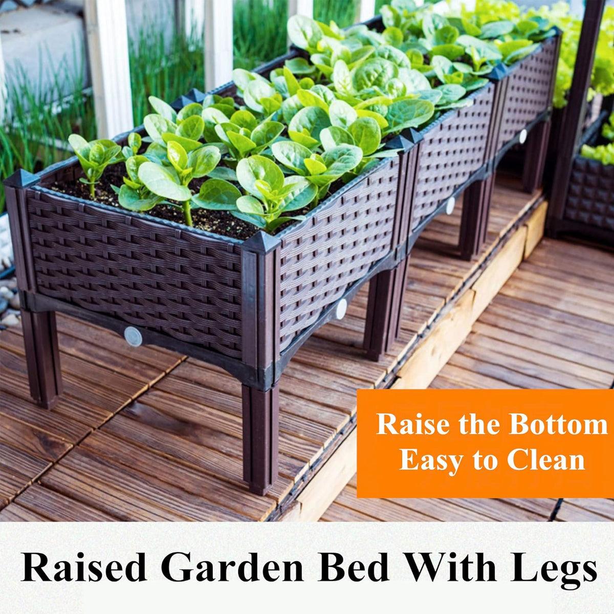 Outdoor Rectangular Balcony Vegetable Planter Box Garden Flower Planting