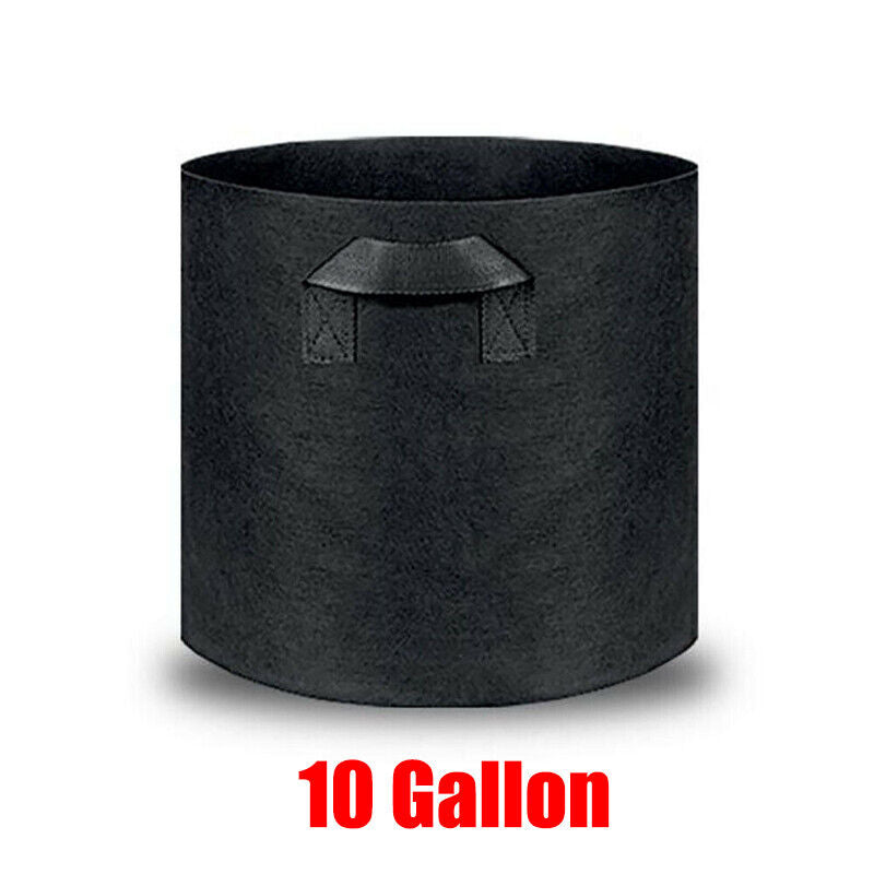 10 Pack Breathable Fabric Plant Grow Pots 2 to 20 Gallon Sizes - 20 Gallon-10PCS
