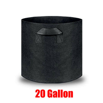 10 Pack Breathable Fabric Plant Grow Pots 2 to 20 Gallon Sizes - 20 Gallon-10PCS