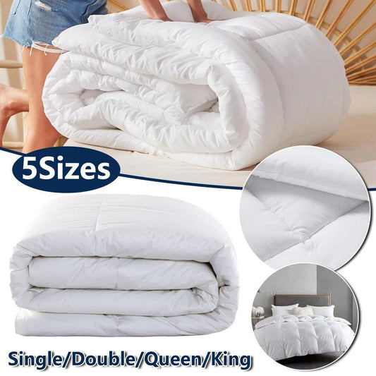 Luxury Hotel Quilt Core – Soft Microfiber Down Alternative Comforter for All Seasons - 180x210cm-Cotton