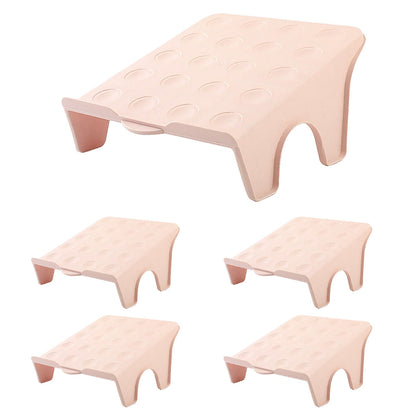 5pcs Double Layer Shoe Rack Simple Storage Organizer Space Saving Shoe Holder - Blue