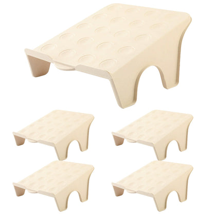 5pcs Double Layer Shoe Rack Simple Storage Organizer Space Saving Shoe Holder - Blue