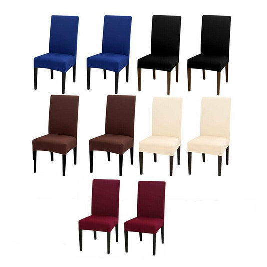 6X Stretch Chair Cover Seat Covers Spandex Washable Banquet Wedding Party Decora - Brown