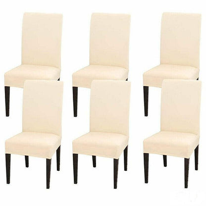 6X Stretch Chair Cover Seat Covers Spandex Washable Banquet Wedding Party Decora - Brown