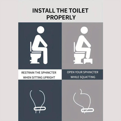 Toilet Stool Anti-Slip Bathroom Footstool for Home Use with Stable Support Design - Blue