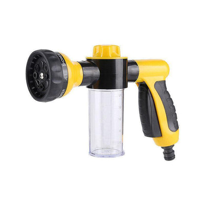 Washing Nozzle Plant Pet Hose 8-Mode Garden Car Water Foam Sprayer Soap Dispenser - Black