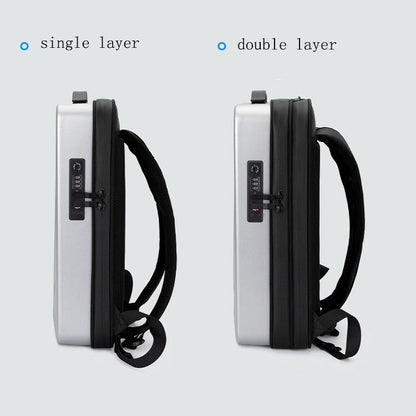 Men Gaming Backpack - Hard Shell Single-layer Silver
