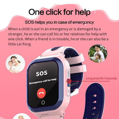1.4 Inch 4G Gps + Wifi + Lbs Positioning Children Calling Watch With Sos Function - Black