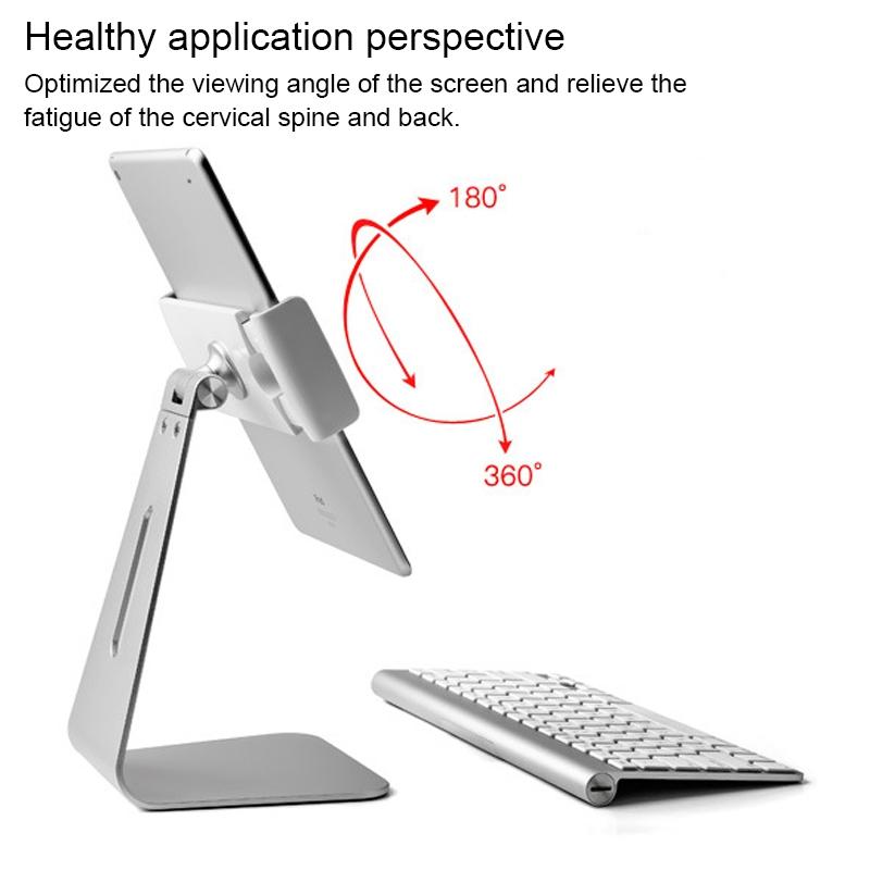 360 Degree Rotating Aluminum Tablet Stand - Universal 7-13 Inch