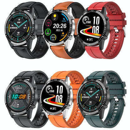 1.3 Inch Heart Rate / Blood Pressure / Blood Oxygen Monitoring Watch - Black Steel