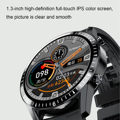 1.3 Inch Heart Rate / Blood Pressure / Blood Oxygen Monitoring Watch - Black Steel