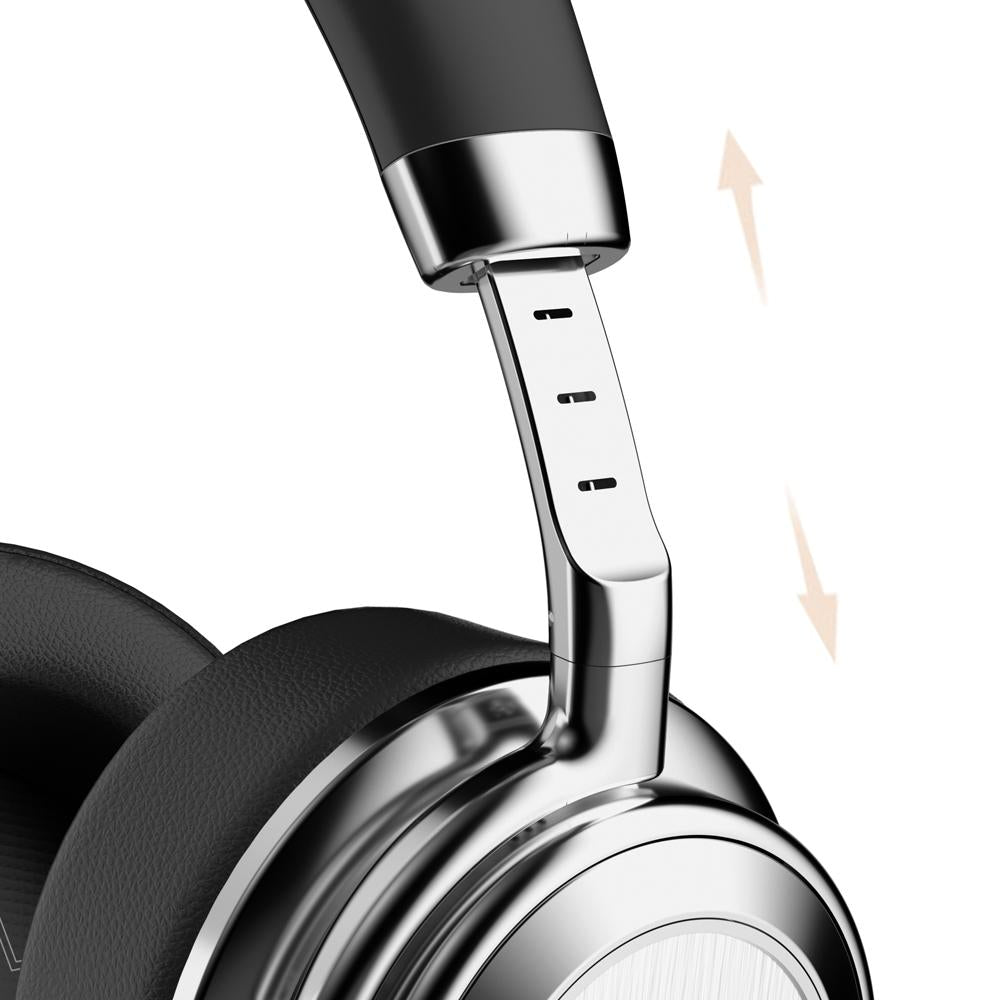 Retro Wireless Bluetooth Headset - Metal Head-mounted - Silver Brown