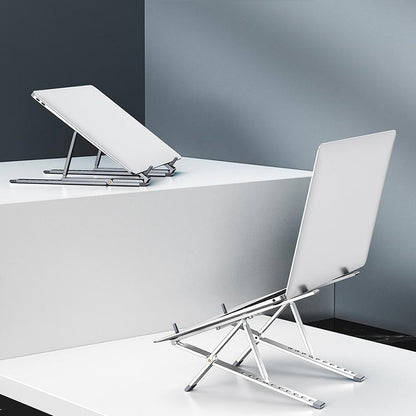 Adjustable Aluminum Laptop Cooling Bracket - Desktop - Gray
