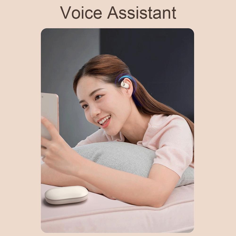 Wireless Dual-mic Bluetooth Earphones with Noise Reduction and Led Display - Black