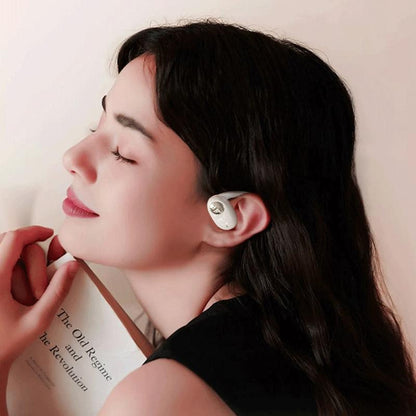 Wireless Dual-mic Bluetooth Earphones with Noise Reduction and Led Display - Black