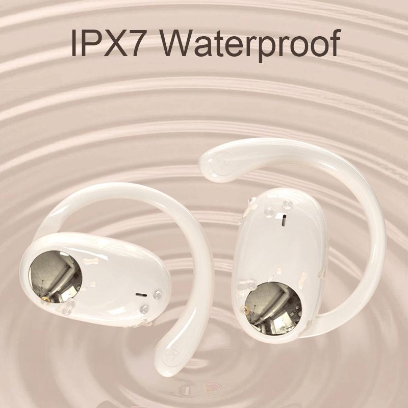 Wireless Dual-mic Bluetooth Earphones with Noise Reduction and Led Display - Black