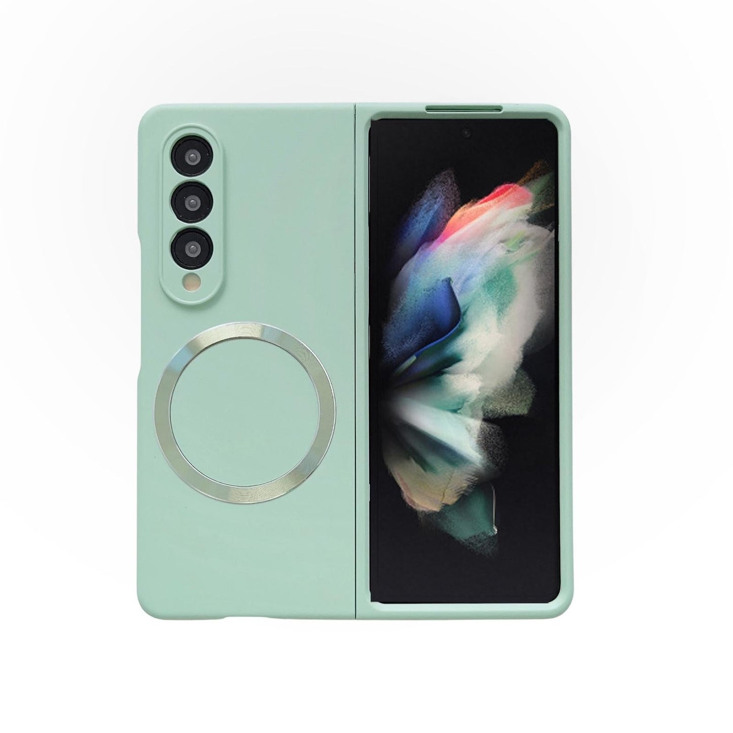 For Samsung Galaxy Z Fold4 5G Magnetic Skin Case - Magsafe - White