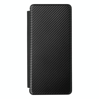 For Samsung Galaxy Z Fold4 5G Carbon Fiber Flip Leather Case - Pink