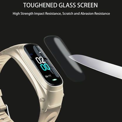 Smart Bracelet With Ai Voice Sleep & Heart Rate Monitoring Call Rejection - Gold