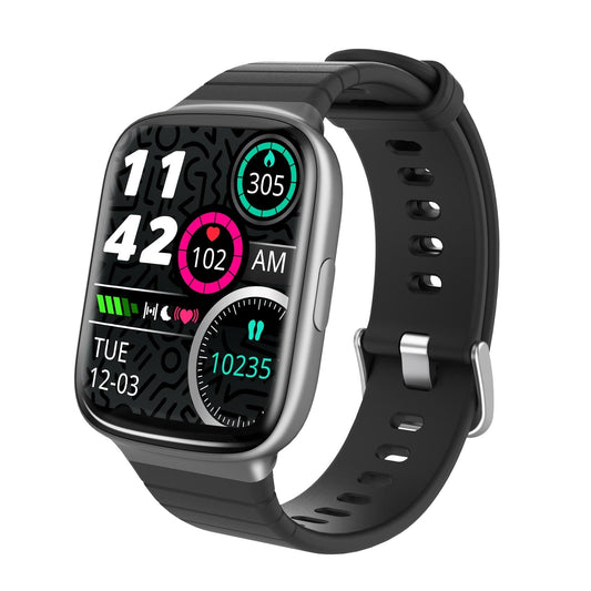 1.69 Inch Ips Screen 5Atm Waterproof Sport Smart Watch Support Sleep Monitoring / Heart Rate Monitoring / Sport Mode / Incoming Call & Information Reminder - Black